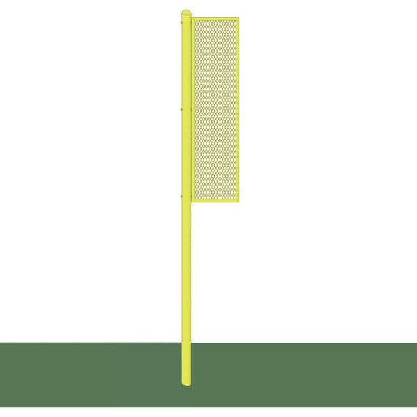 Jaypro Foul Poles - Collegiate Surface Mount 12' - Yellow - BBSBFP-12SM