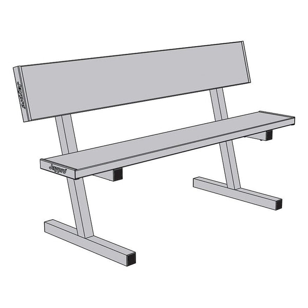 Jaypro Portable Courtside Bench with Seat Back - 5 ft. - PB40