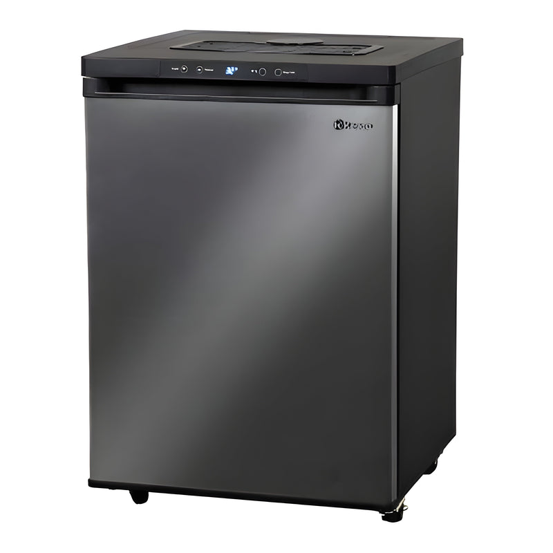 Kegco Wide Black Stainless Steel Digital Kegerator - Cabinet Only - MDK-309X-01