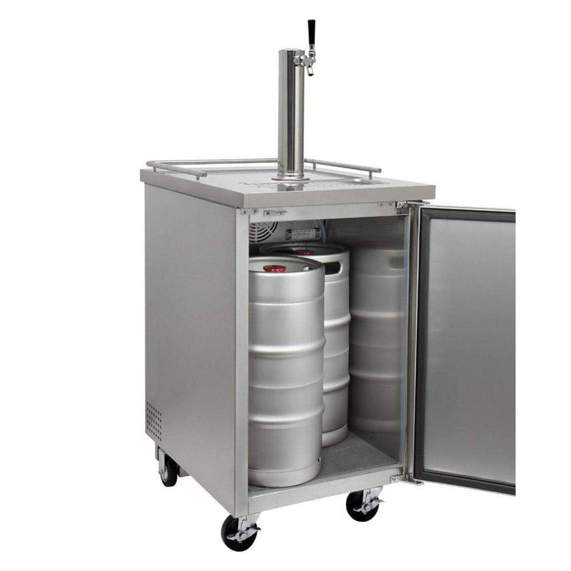 Wide Single Tap All Stainless Steel Commercial Kegerator - XCK-1S