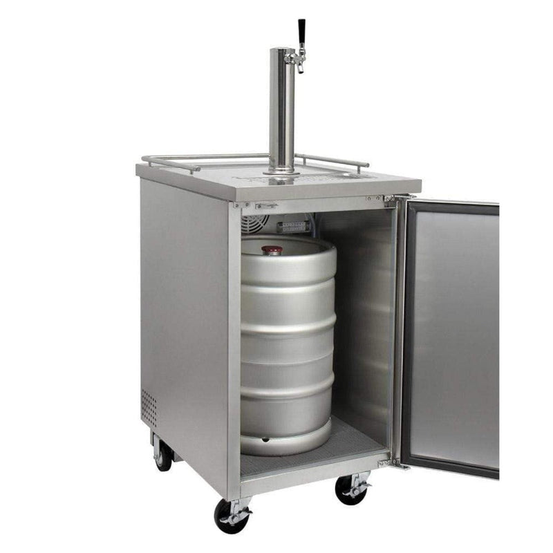 Wide Single Tap All Stainless Steel Commercial Kegerator - XCK-1S