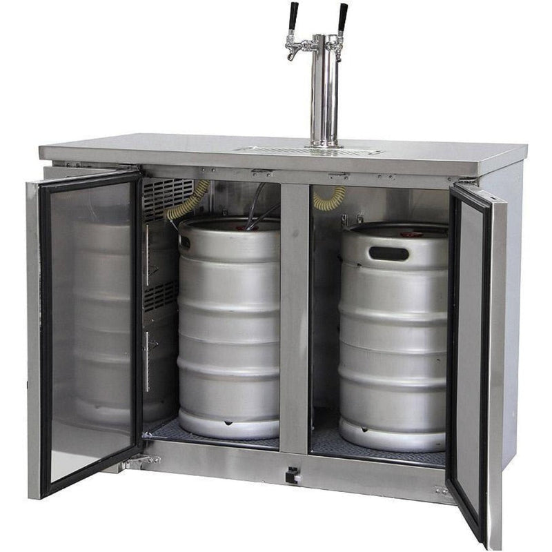 Kegco - 61" Wide Triple Tap Black Commercial Kegerator - XCK-2460B