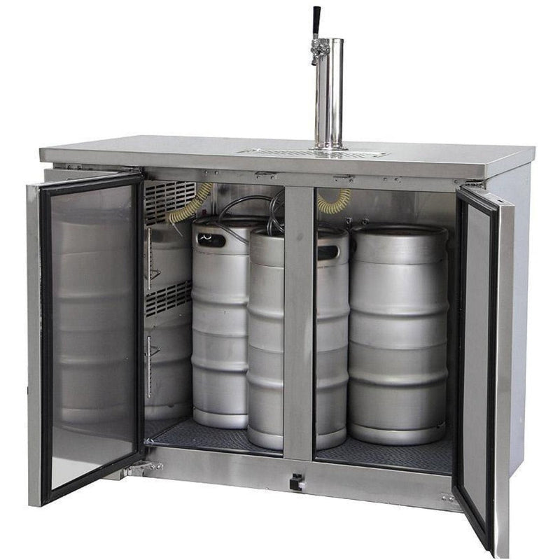 Kegco - 61" Wide Triple Tap Black Commercial Kegerator - XCK-2460B