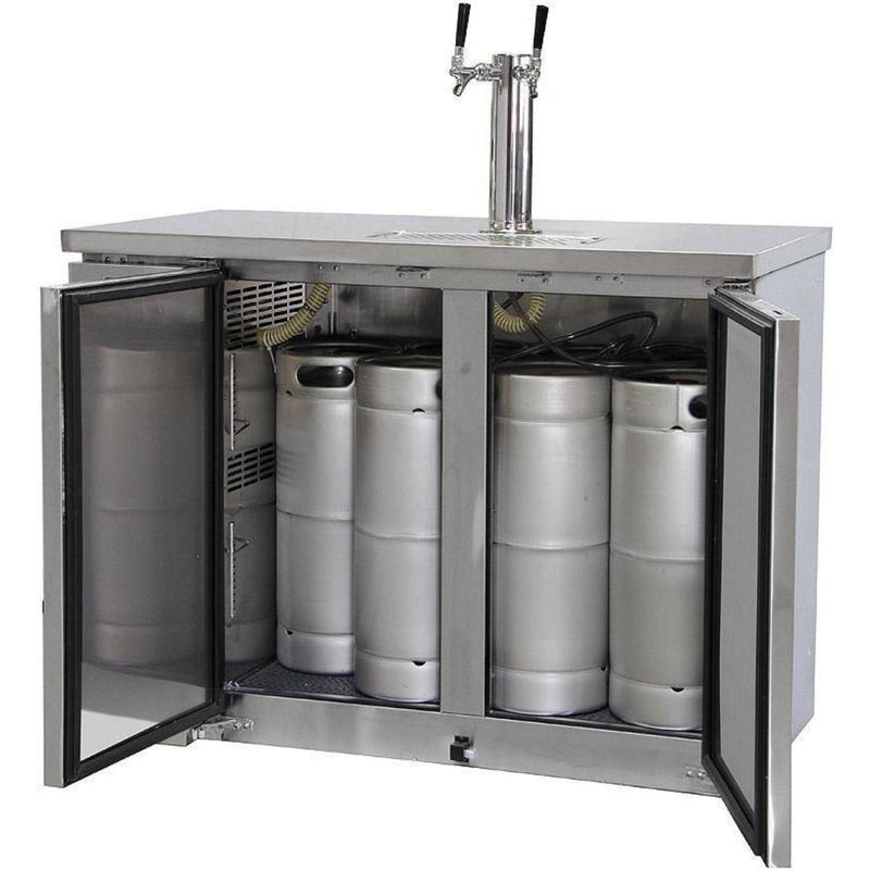 Kegco - 61" Wide Triple Tap Stainless Steel Commercial Kegerator - XCK-2460S