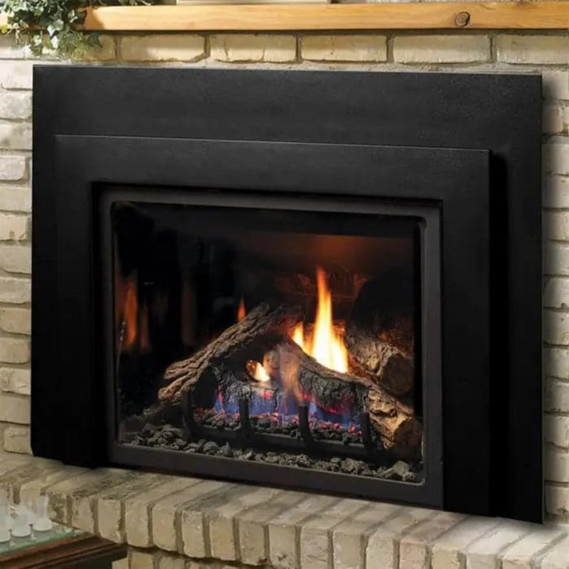 Kingsman Fireplaces 26-Inch Clean View Direct Vent Gas Fireplace Insert with Media - IDV26