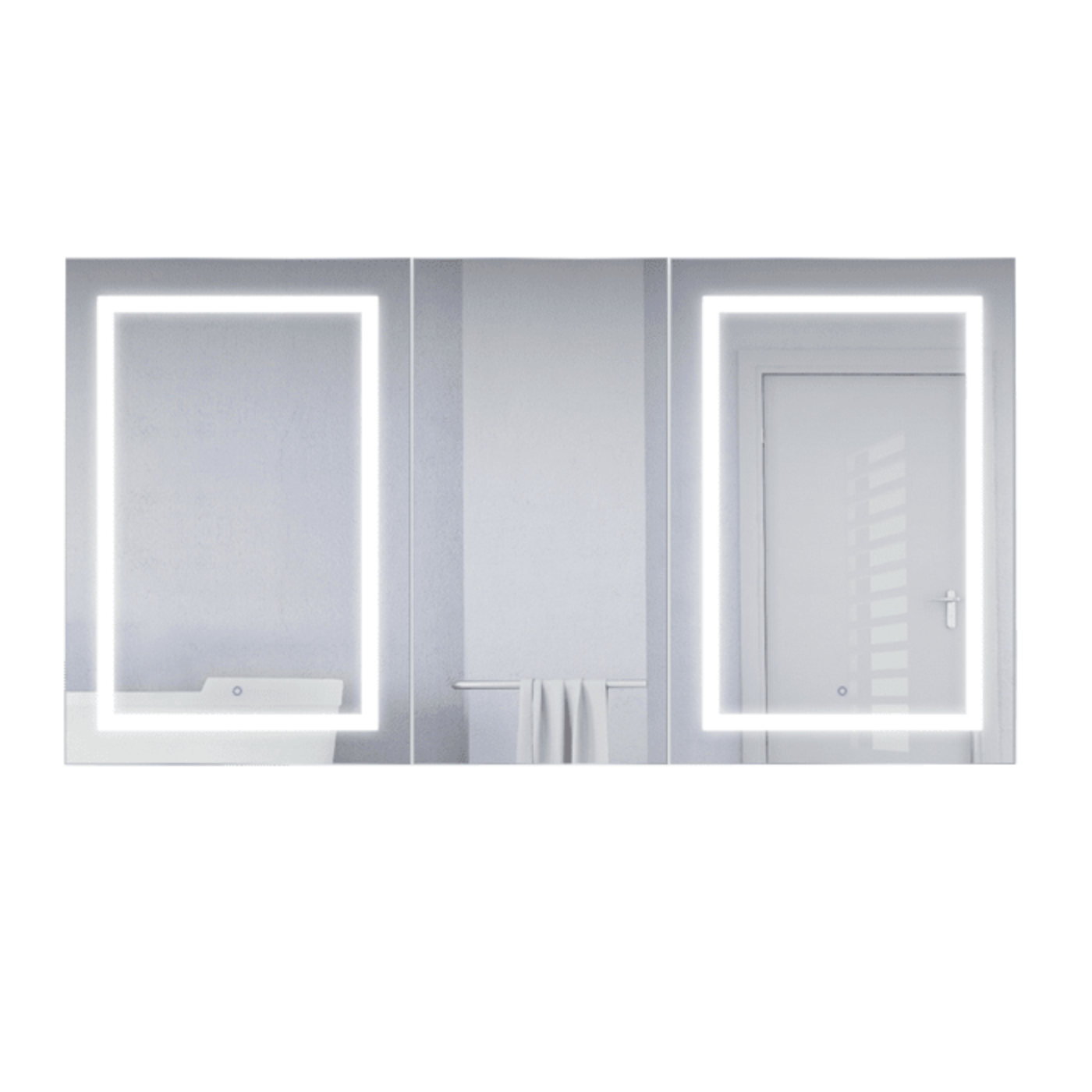 Krugg Svange 66"X 36" Double LED Medicine Cabinet with Dimmer & Defogger Svange6636DLLR - Backyard Provider