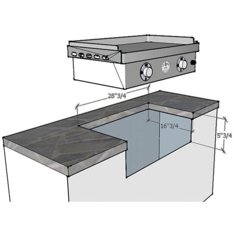 Le Griddle 30" 2 Burner Stainless Gas Griddle - GFE75