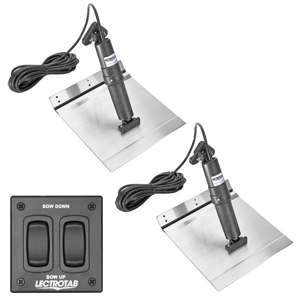 Lectrotab XKA Aluminum Alloy Trim Tab Kit w/Rocker Switch - 12 x 12 - XKAF12X12A - CW96300