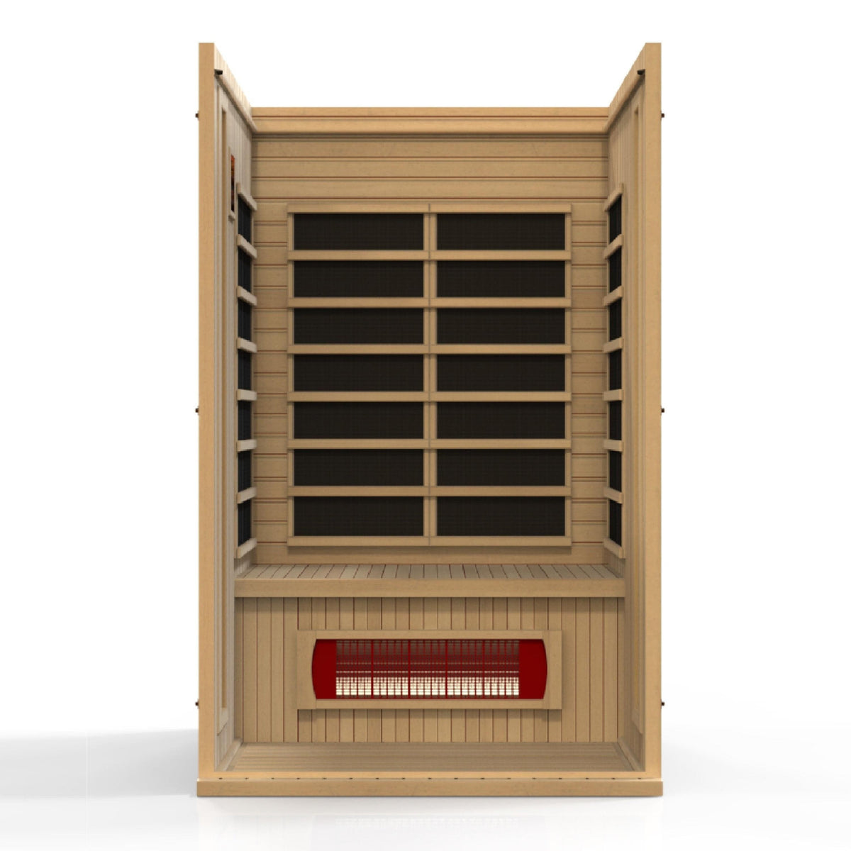Maxxus Serenity 2-Person Low EMF Under 8MG FAR Infrared Sauna Canadian Hemlock