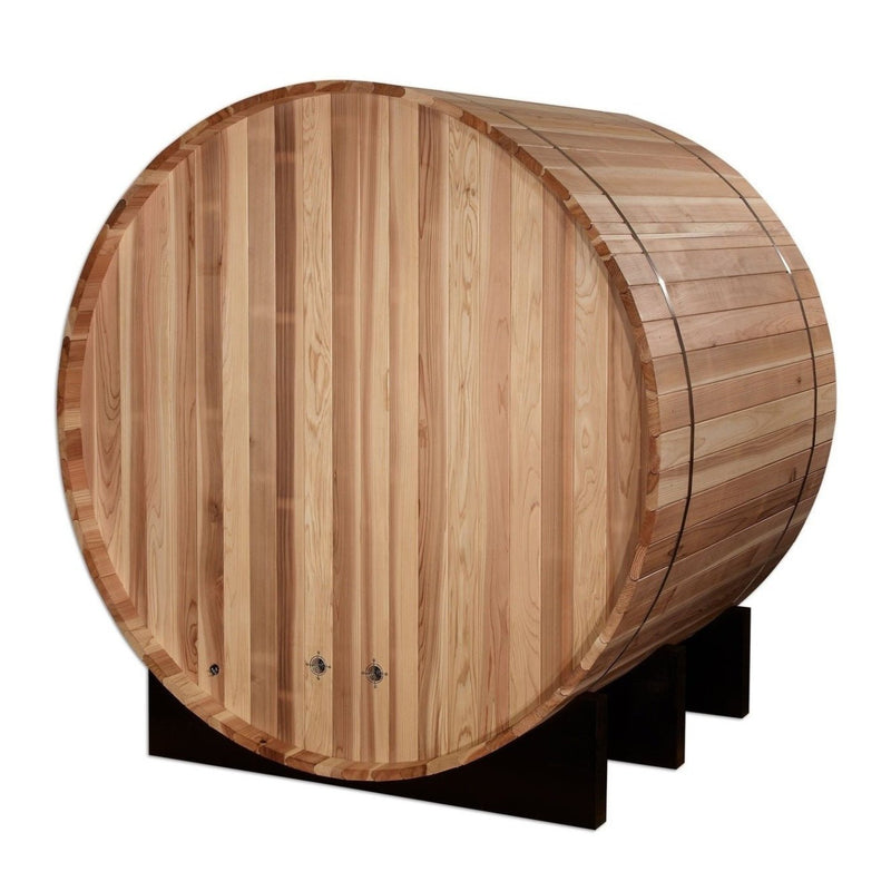 Golden Designs "St. Moritz" 2 Person Barrel Traditional Sauna - Pacific Cedar - GDI-B002-01