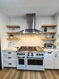 ProLine Wall Mounted Range Hood, Convertible to Ductless, 600/1200 CFM, Stainless Steel Finish, Black Finish Proline - PLFW 520