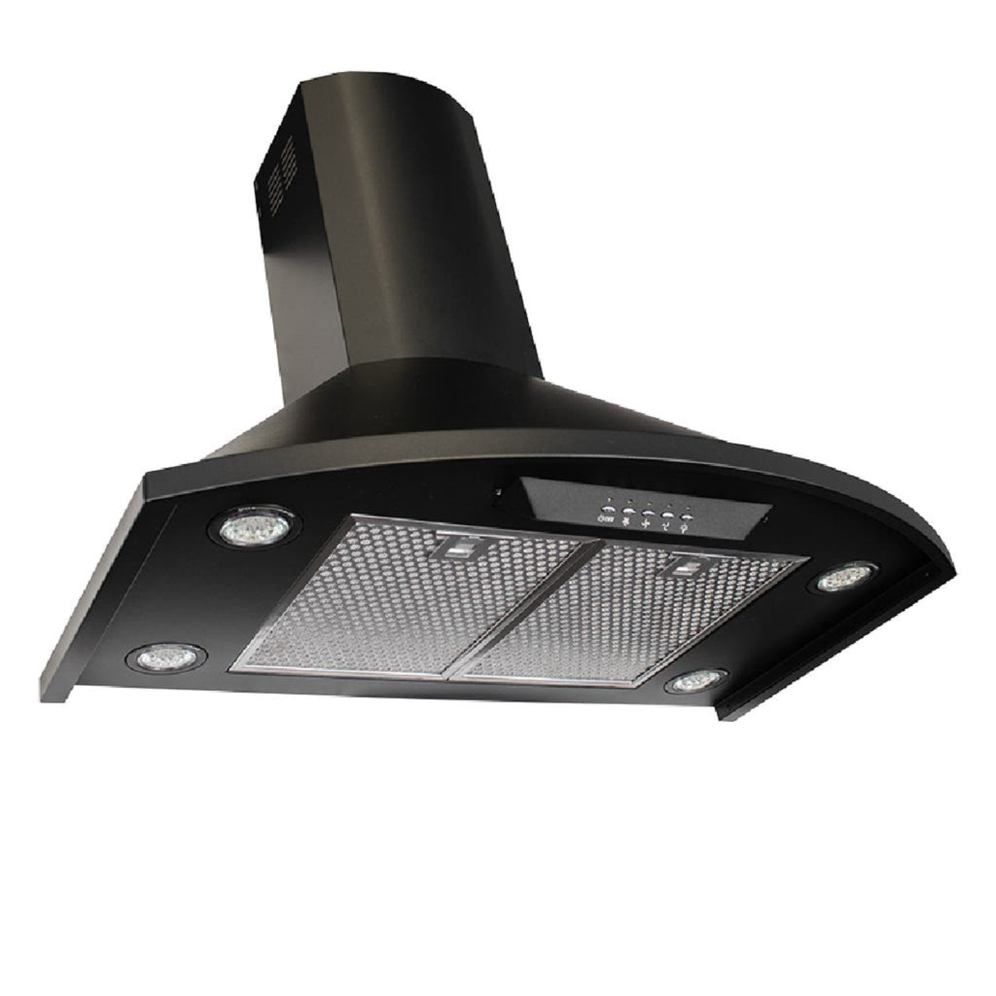 Proline Wall Mounted Range Hood, Ducted, 600 CFM, Stainless Steel Finish, Black Finish Proline Vector - PLFW Vector.30