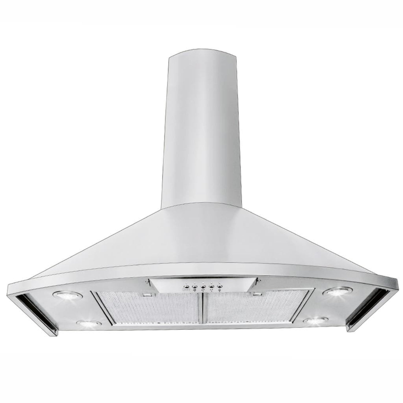 Proline Wall Mounted Range Hood, Ducted, 600 CFM, Stainless Steel Finish, Black Finish Proline Vector - PLFW Vector.30