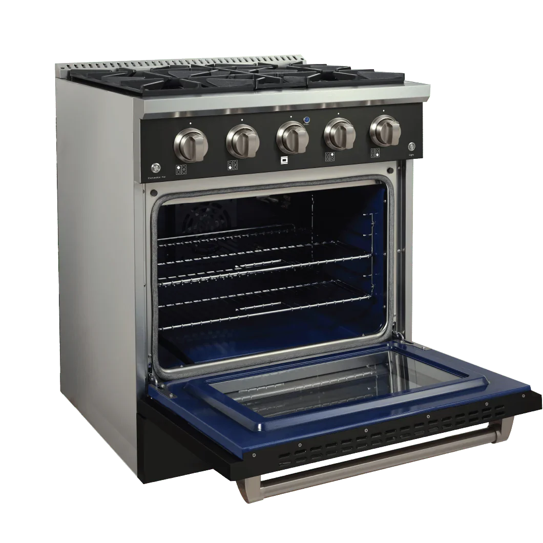 ProLine Dual Fuel Kitchen Range 15,000 BTUs Available in Stainless Steel, Matte Black, Gloss White options - PLSR 30GE