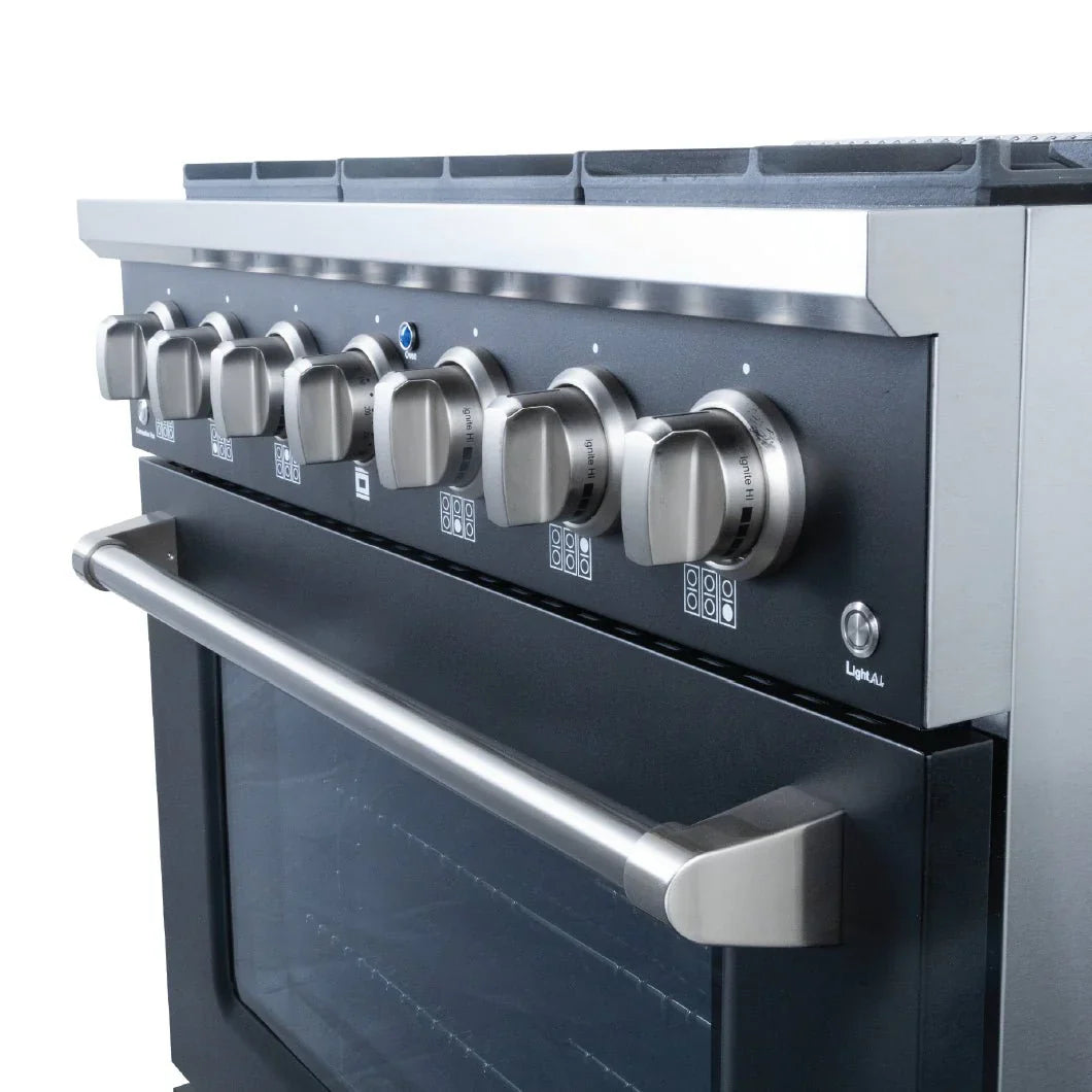 ProLine Dual Fuel Kitchen Range 15,000 BTUs Available in Stainless Steel, Matte Black, Gloss White options - PLSR 30GE