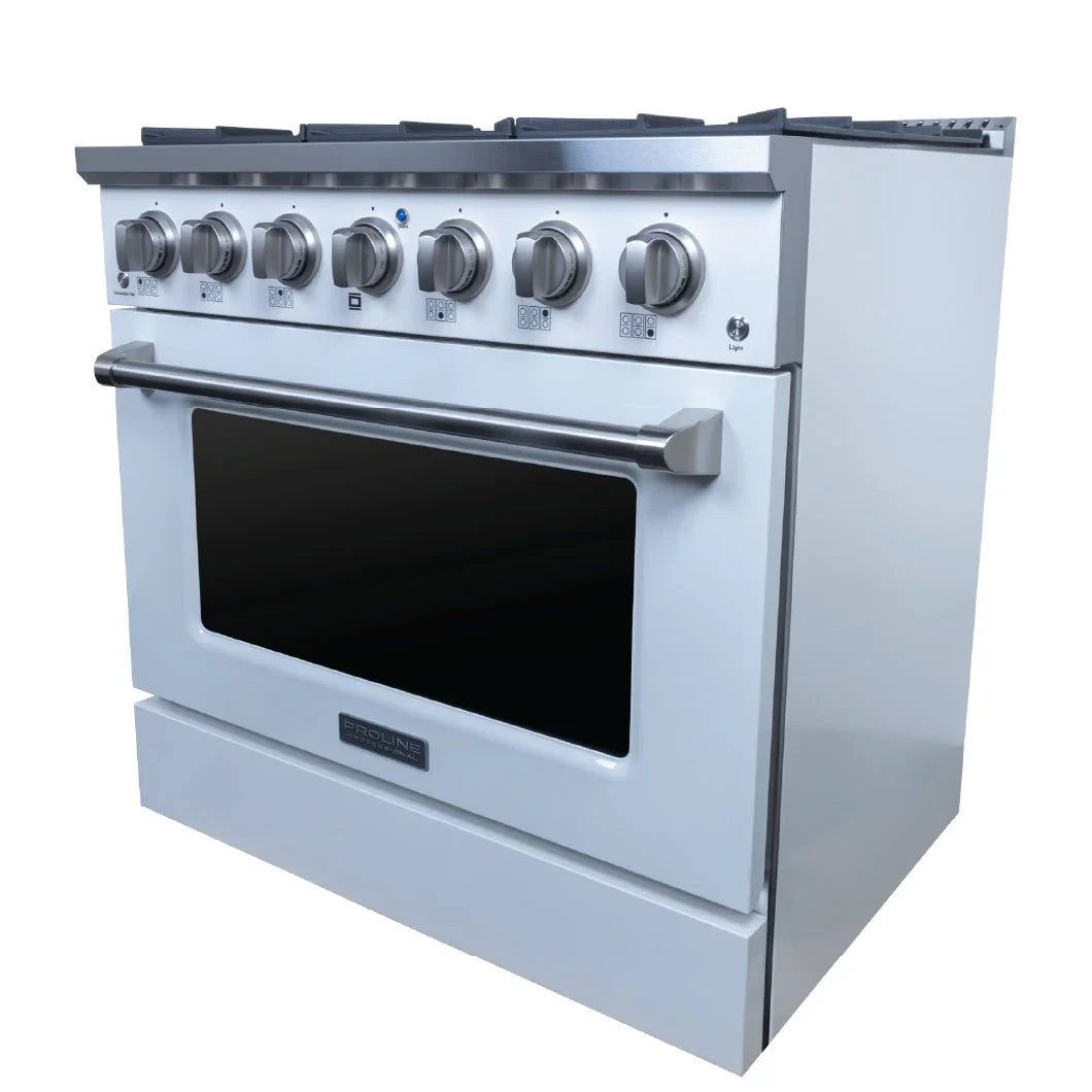 ProLine Dual Fuel Kitchen Range 15,000 BTUs Available in Stainless Steel, Matte Black, Gloss White options - PLSR 30GE
