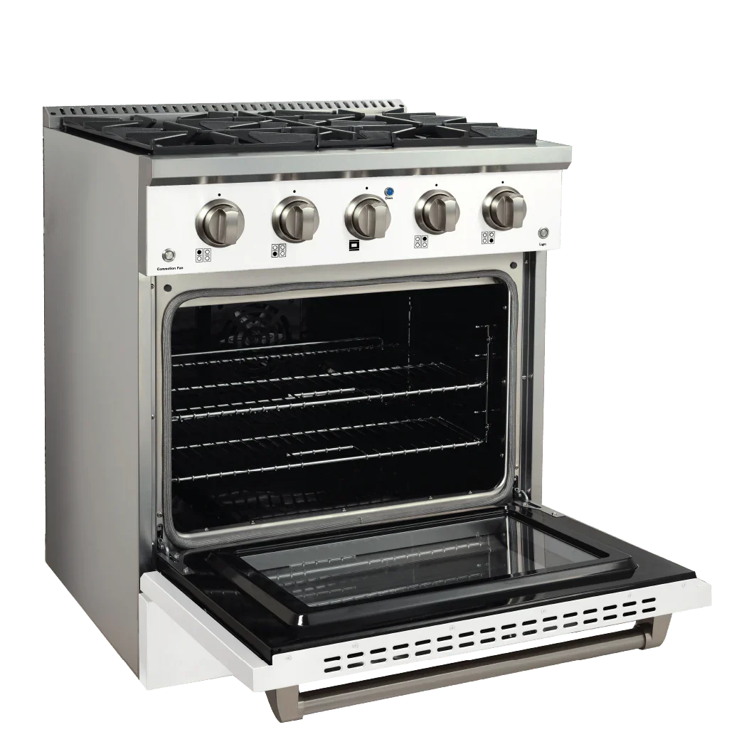 ProLine Dual Fuel Kitchen Range 15,000 BTUs Available in Stainless Steel, Matte Black, Gloss White options - PLSR 30GE