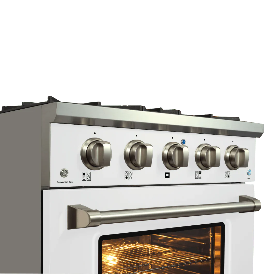ProLine Dual Fuel Kitchen Range 15,000 BTUs Available in Stainless Steel, Matte Black, Gloss White options - PLSR 30GE