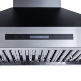Proline King Air with Stainless Steel, White and Matte Black Finish - Dream Home Series - 550/1200 CFM, Wall-Mounted Range Hood - PLSW KING AIR.30 BLACK