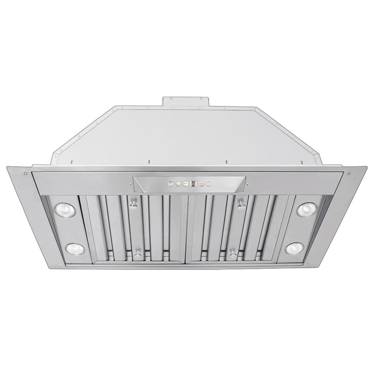 ProLine Range Hood Insert/Liner, 15, 18 or 21 inch Deep Options, Ducted, 600/1200 CFM, Stainless Steel Proline - PLJL Hurricane