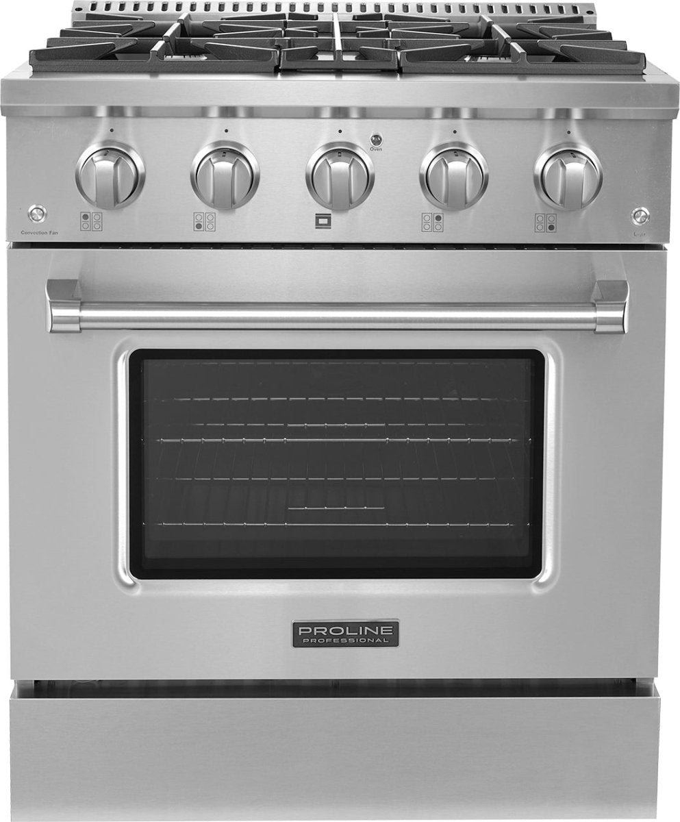 ProLine Dual Fuel Kitchen Range 15,000 BTUs Available in Stainless Steel, Matte Black, Gloss White options - PLSR 30GE