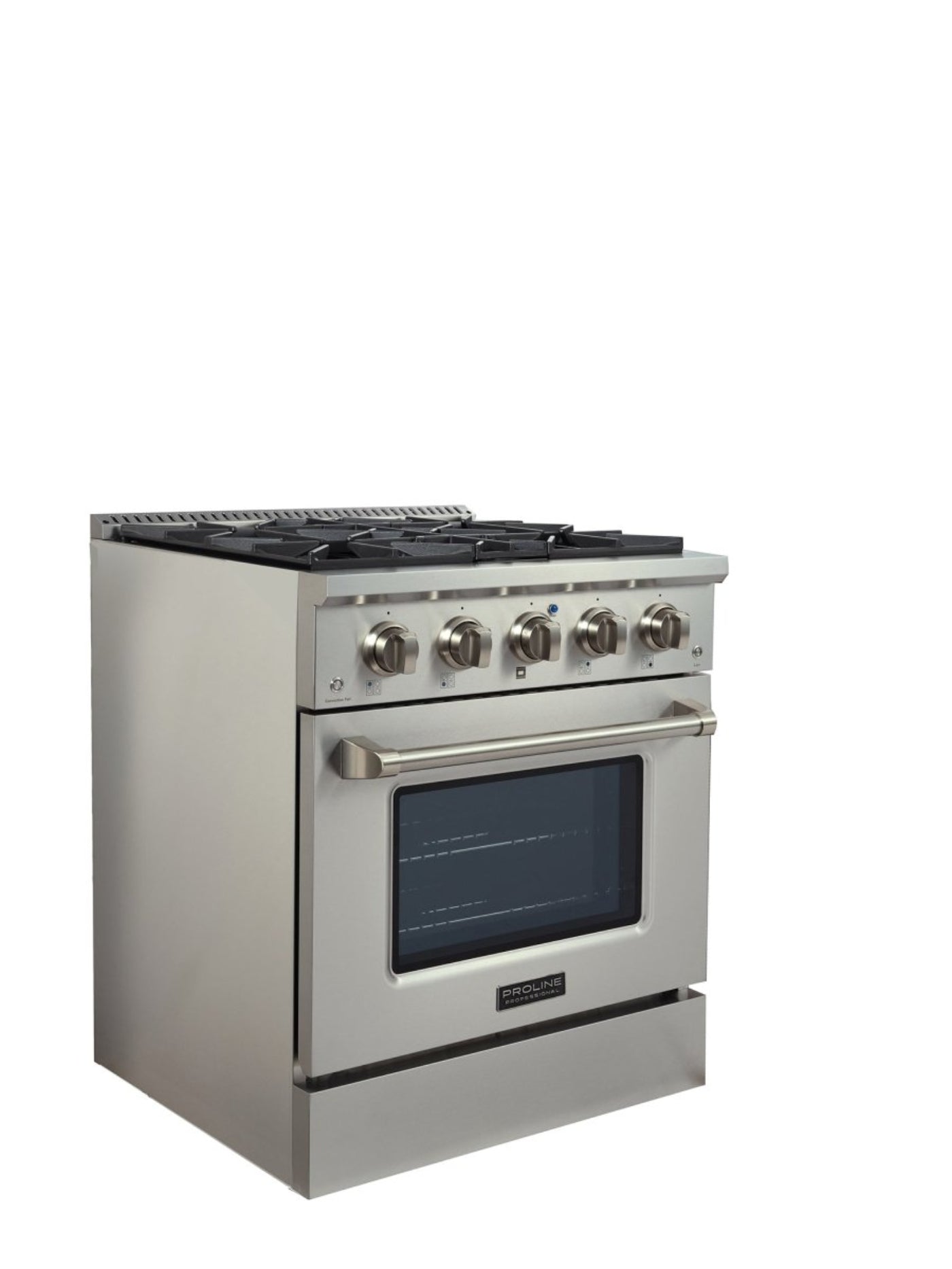 Proline PLSR 30, 36, and 48" Gas Range - 15,000 BTUs Available in Stainless Steel, Matte Black, Gloss White options - PLSR 30GG