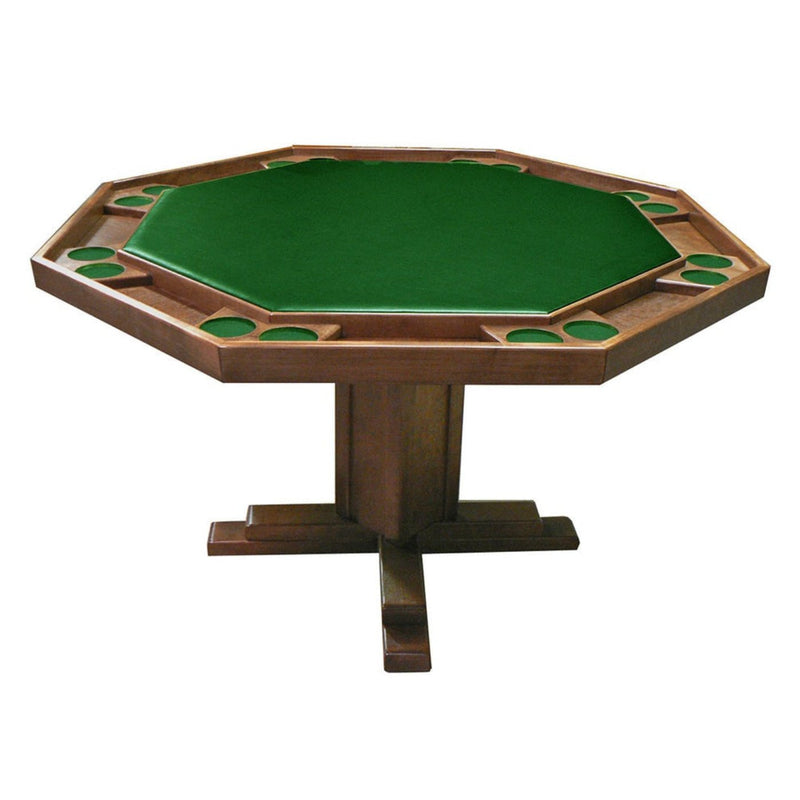 Kestell 57" Octagon Custom Poker Card Table Oak Wood - 86