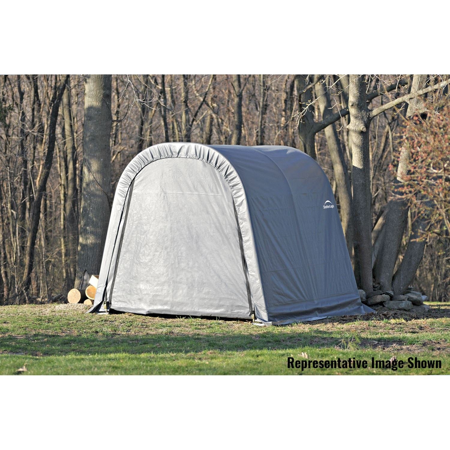 ShelterLogic | ShelterCoat 11 x 12 ft. Wind and Snow Rated Garage Round Gray STD - 77820
