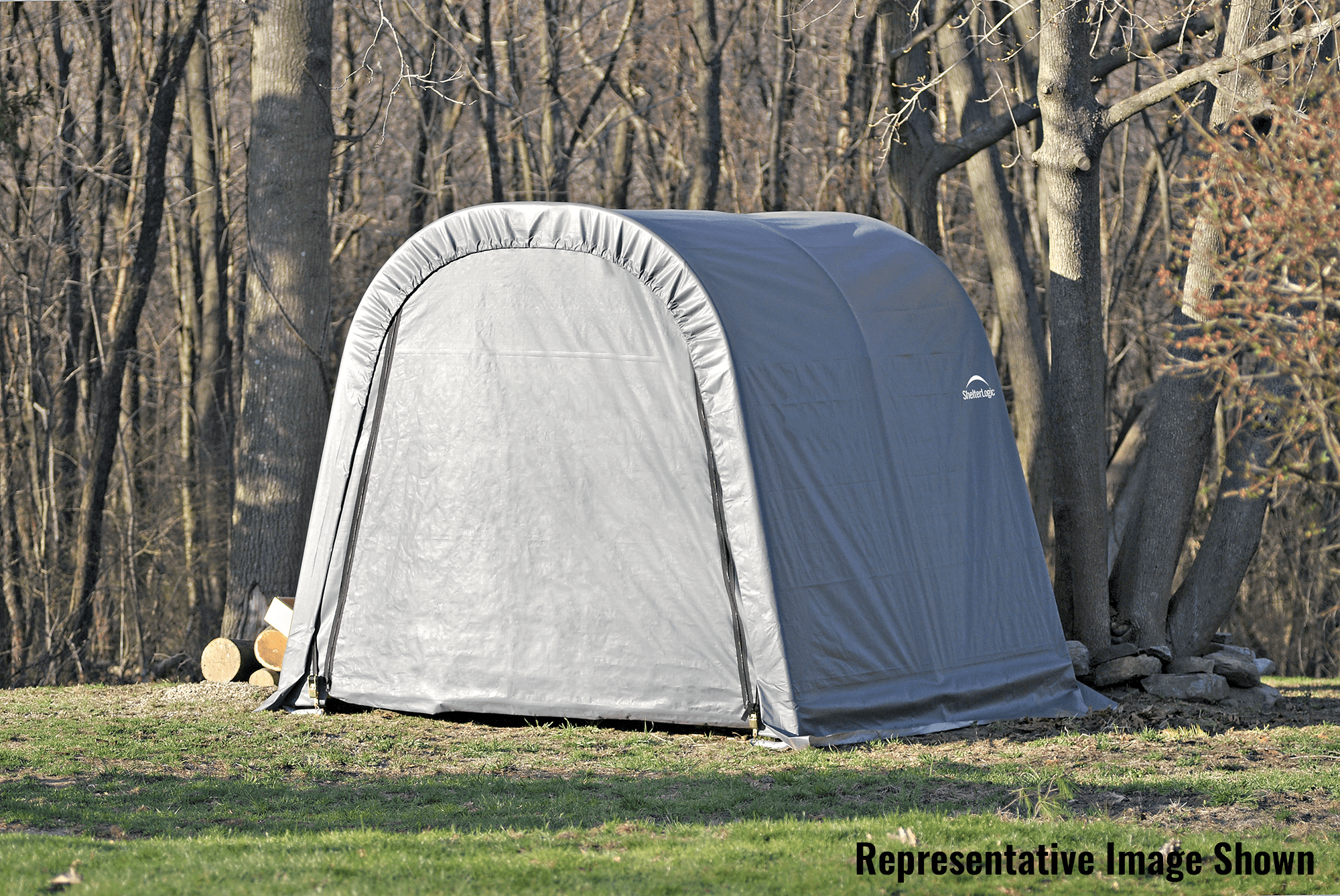 ShelterLogic | ShelterCoat 11 x 16 ft. Wind and Snow Rated Garage Round Green STD - 77829