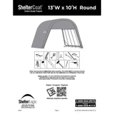 ShelterLogic | ShelterCoat 13 x 24 ft. Wind and Snow Rated Garage Round Gray STD - 74332