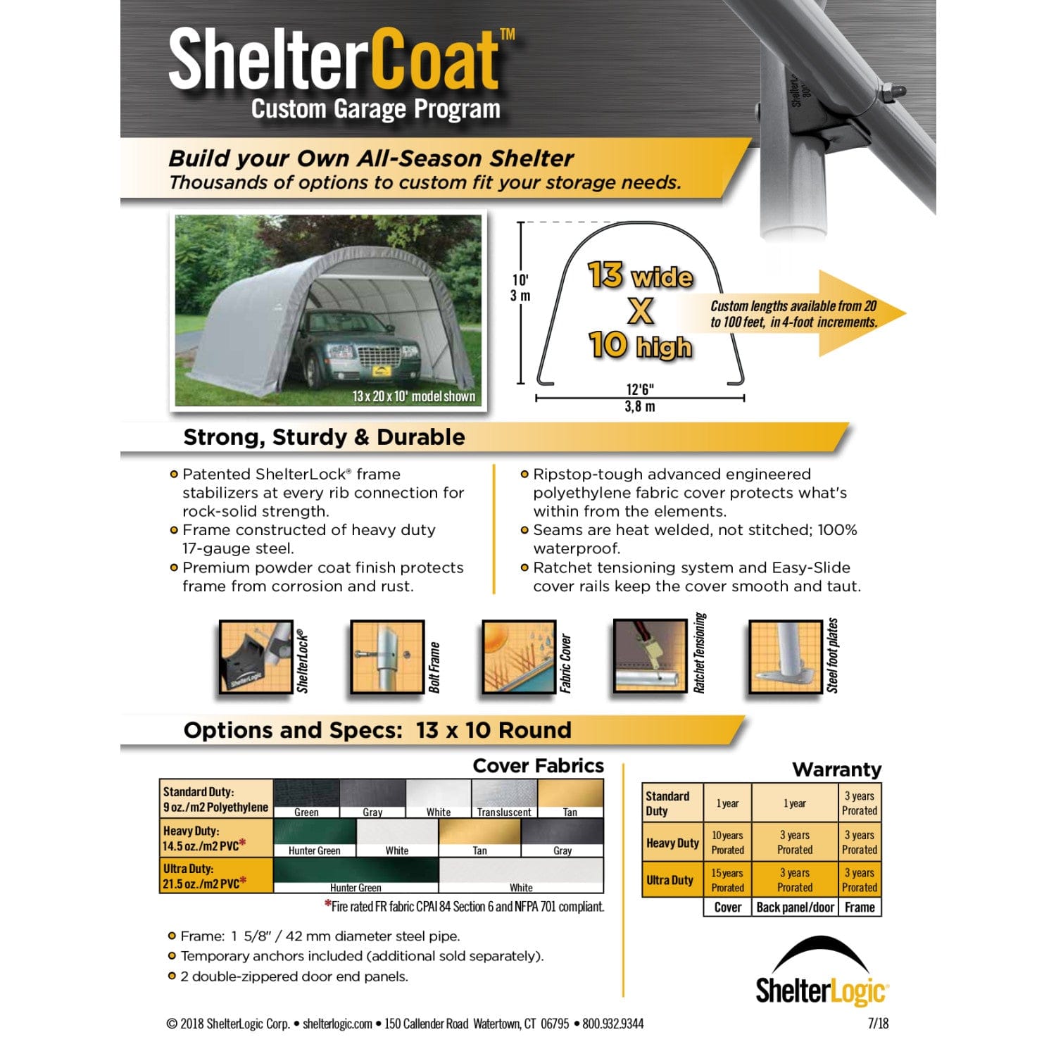 ShelterLogic | ShelterCoat 13 x 24 ft. Wind and Snow Rated Garage Round Gray STD - 74332