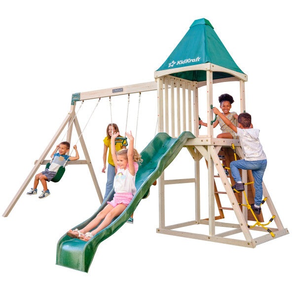 Kidkraft Emerald Challenge Swing Set - F29550E