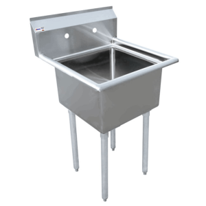 Chef AAA One Tub Pot Sink 3.5 Inch Center Drain No Drain Board - 43761