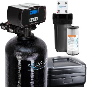 Aquasure Harmony Series | 48,000 Grains Water Softener w/ Fine Mesh Resin and Pleated Sediment Filter - AS-HS48FMP
