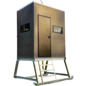 Big Dogg Deer Blinds Aluminum and Insulated Deer Blinds 4' X 6' Elevated with 5' Base, Stairs, Porch & Railings Big Dogg - BD4X65BSPR
