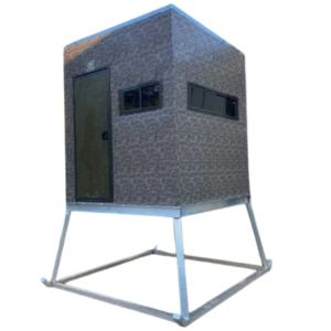 Big Dogg Deer Blinds Aluminum and Insulated Deer Blinds 6' X 6' Elevated with 5' Base, Stairs, Porch & Railings Big Dogg - BD6X65BSPR