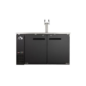 Chef AAA Commercial 59" Single Tap Kegerator Beer Dispenser (2) 1/2 Keg Capacity 19 cu.ft. - UDD-2-HC