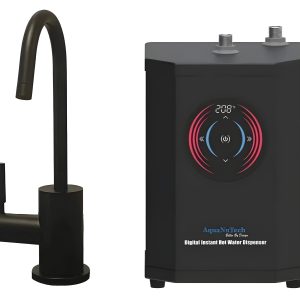 AquaNuTech Digital Instant Hot Water Dispenser with Hot Only Contemporary C-Spout Faucet New - HT-H2400-CH