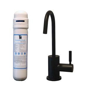 AquaNuTech Filtration System Combo with Contemporary C-Spout Cold Water Faucet New - FL-C2400-CH
