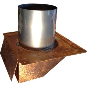 Copperlab Hammered Copper Under Eave & Soffit Dryer Vent - Exhaust Vent - HCWUEDV8