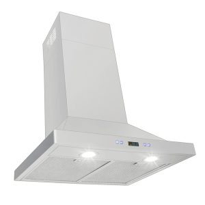 ProLine Wall Mounted Range Hood, Convertible to Ductless, 600/1200 CFM, Stainless Steel, Black Finish - PLFW 520