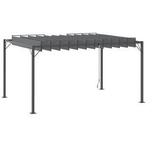 Outsunny 13' x 10' Outdoor Louvered Pergola - 84C-341V01
