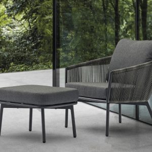Whiteline Mods - Yarrow Chair and Ottoman CH1734 - CH1734-GRY