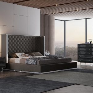 Whiteline Mods Abrazo King Bed BK1356P - BK1356P-BLK